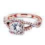 Kobelli Cushion Forever One Moissanite Halo Cross Shank Ring, 1-2/5 CTW 14k Gold MZFO62465CU-E/4.5R