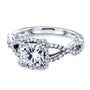 Kobelli Cushion Forever One Moissanite Halo Cross Shank Ring, 1-2/5 CTW 14k Gold MZFO62465CU-E/4.5W