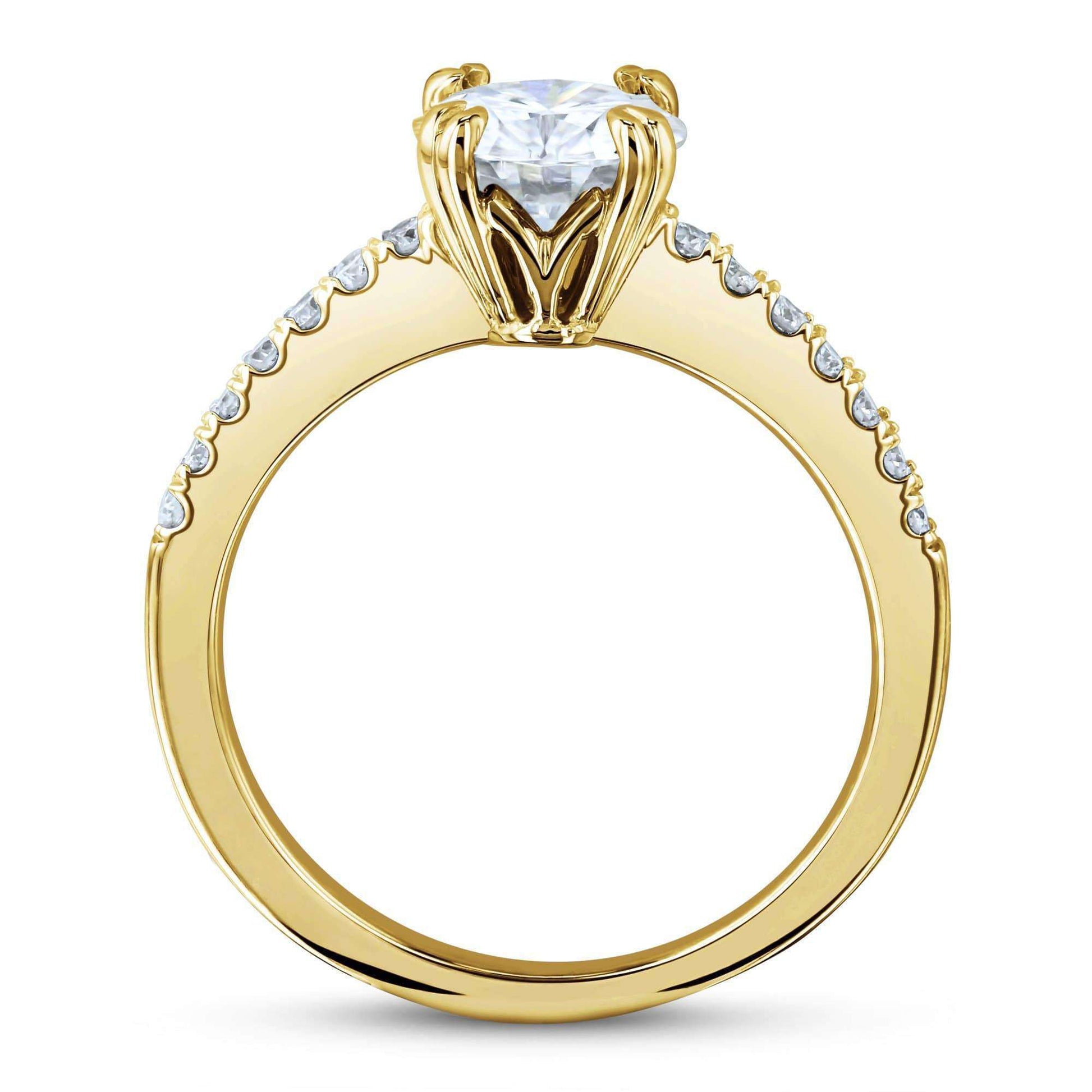 Kobelli Double-Prong 1ct Forever One Moissanite Ring