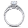 Kobelli Double-Prong 1ct Forever One Moissanite Bridal Set