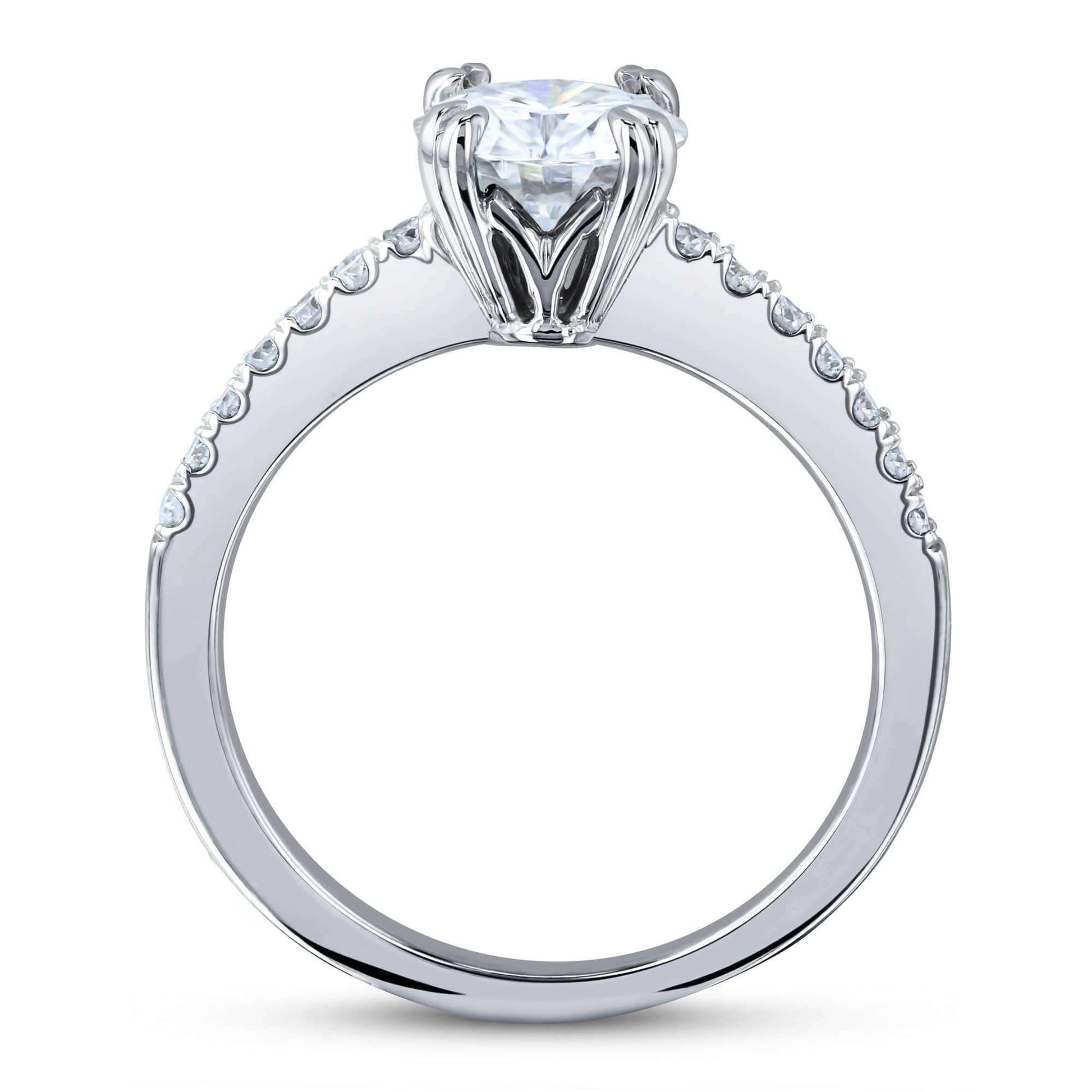 Kobelli Double-Prong 1ct Moissanite Tulip Head Ring