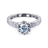 1ct Patterned 6-Prong Solitaire