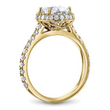 Kobelli Oval Forever One Moissanite Drop Halo Ring MZFO62671OV-2E/4.5Y