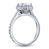 Kobelli Oval Forever One Moissanite Drop Halo Ring MZFO62671OV-2E/4.5W