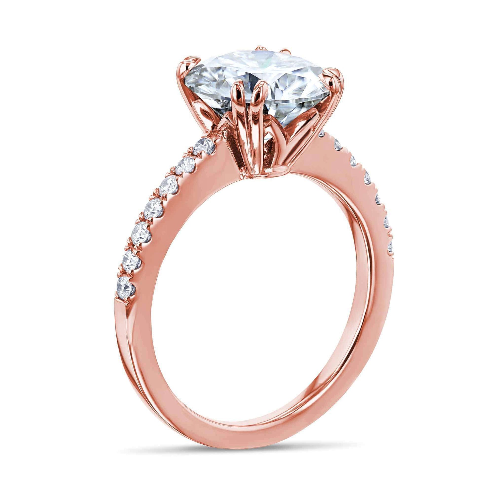 Kobelli 3.1ct Round Moissanite Ring 14k Gold