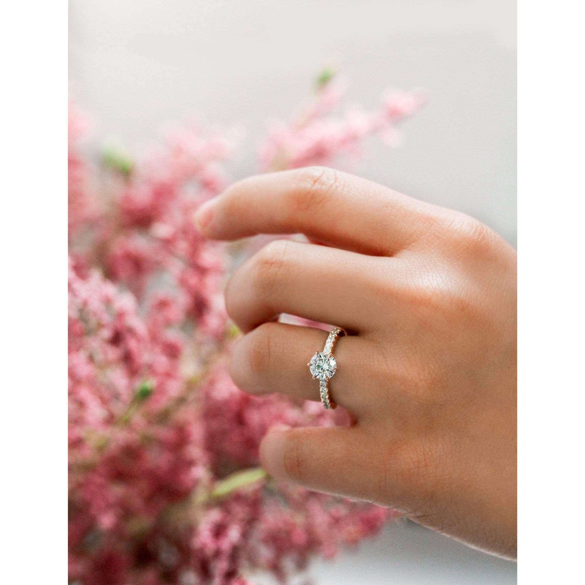 Kobelli 1ct Forever One Moissanite 6-Prong Ring Lab Diamond Band