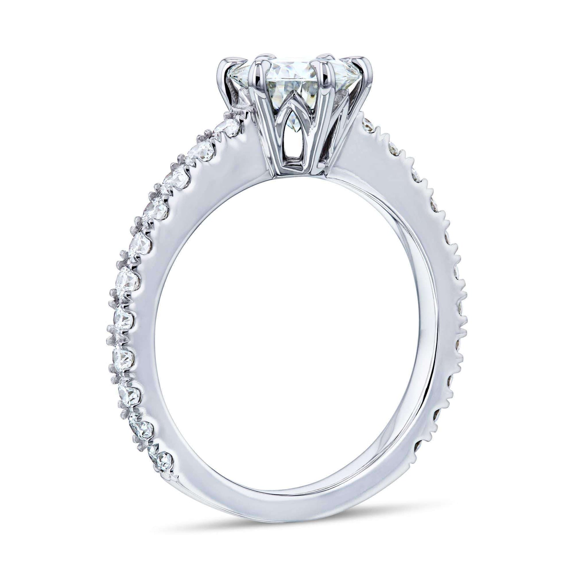 Kobelli 1ct Forever One Moissanite 6-Prong Ring Lab Diamond Band
