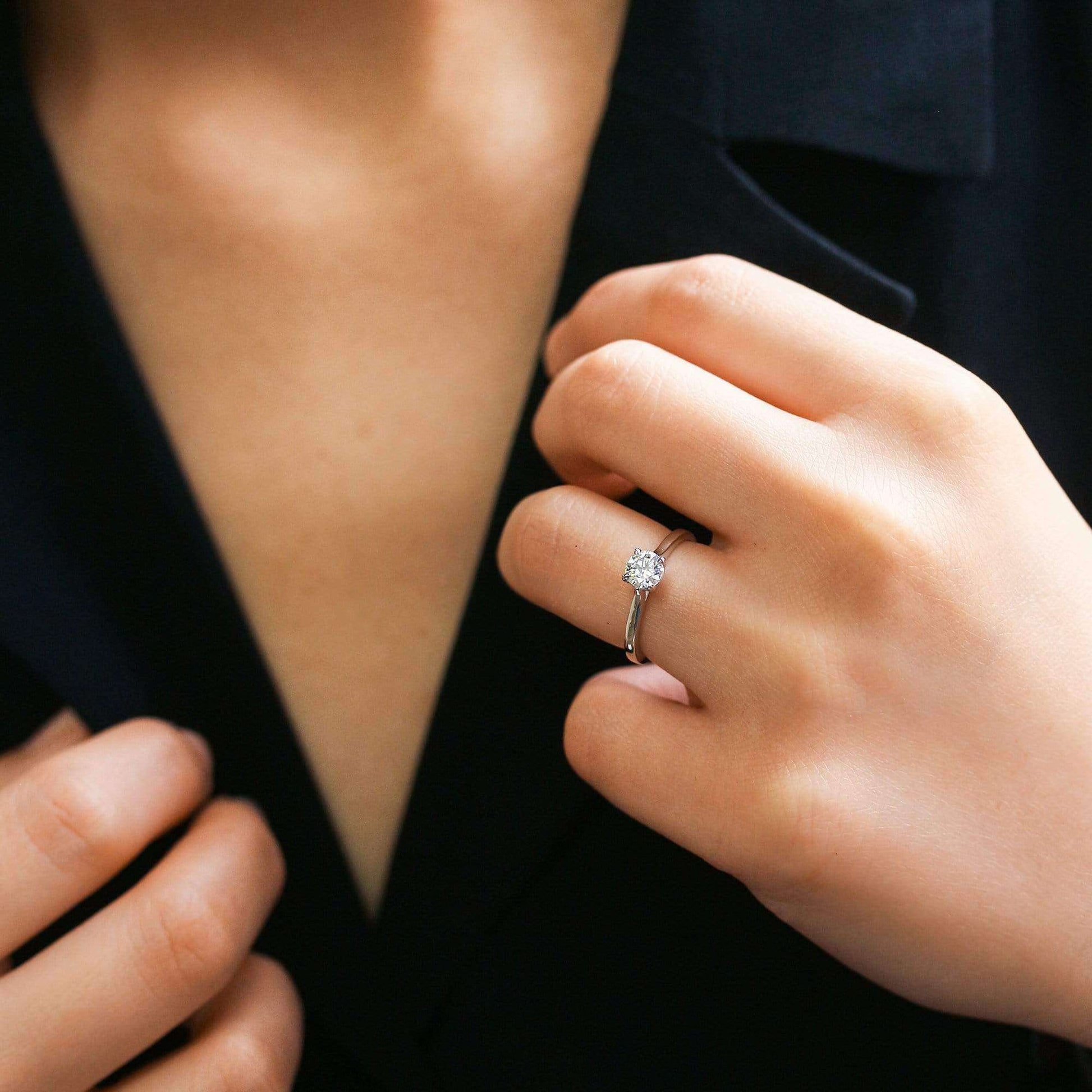 Kobelli 1/2ct Round Forever One Moissanite Solitaire Ring