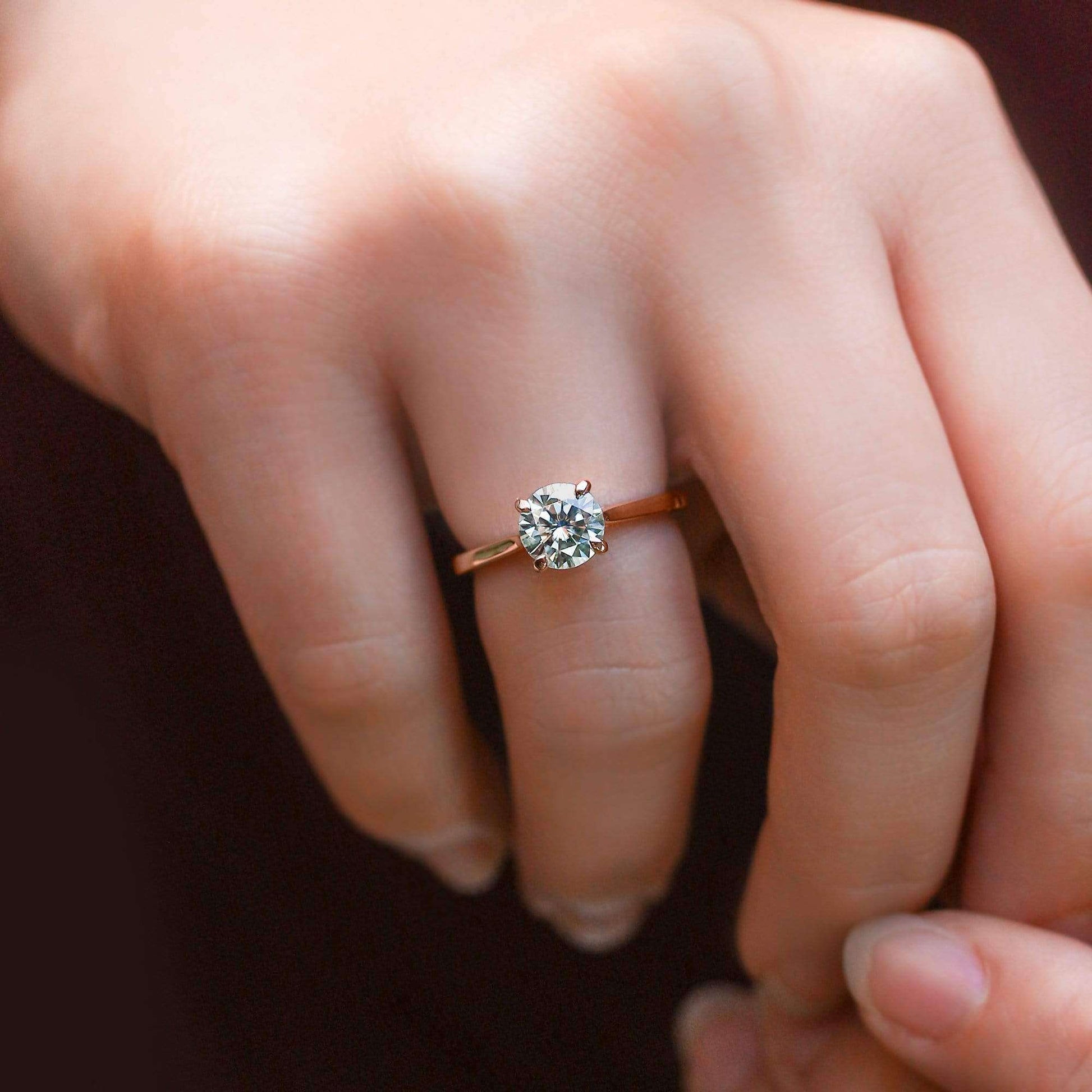 Kobelli 1ct Round Moissanite Solitaire Ring