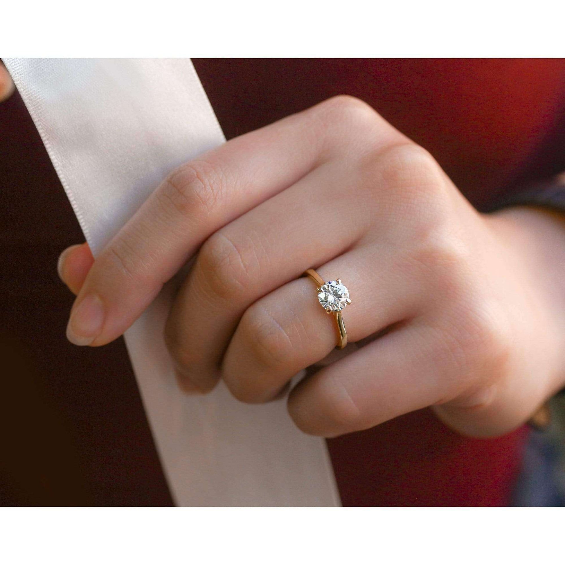 Kobelli 1ct Round Moissanite Solitaire Ring