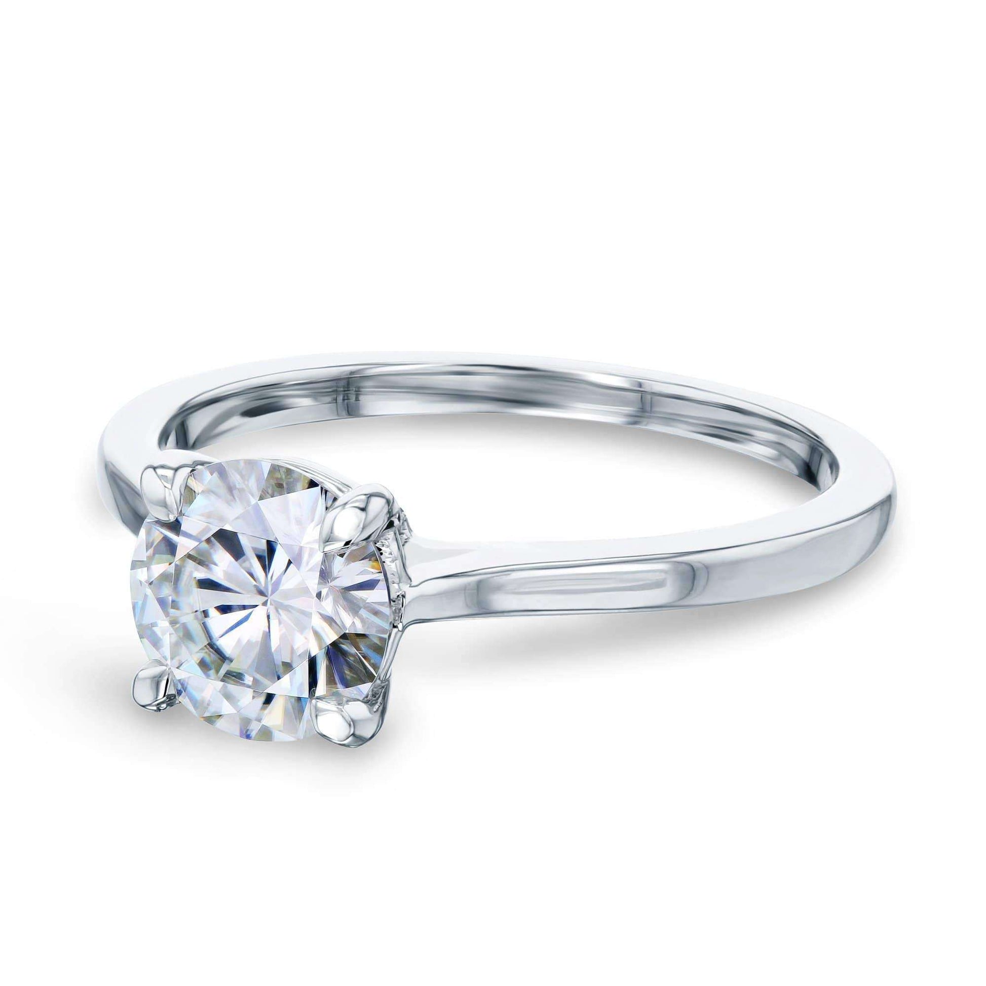 Kobelli 1ct Round Moissanite Solitaire Ring