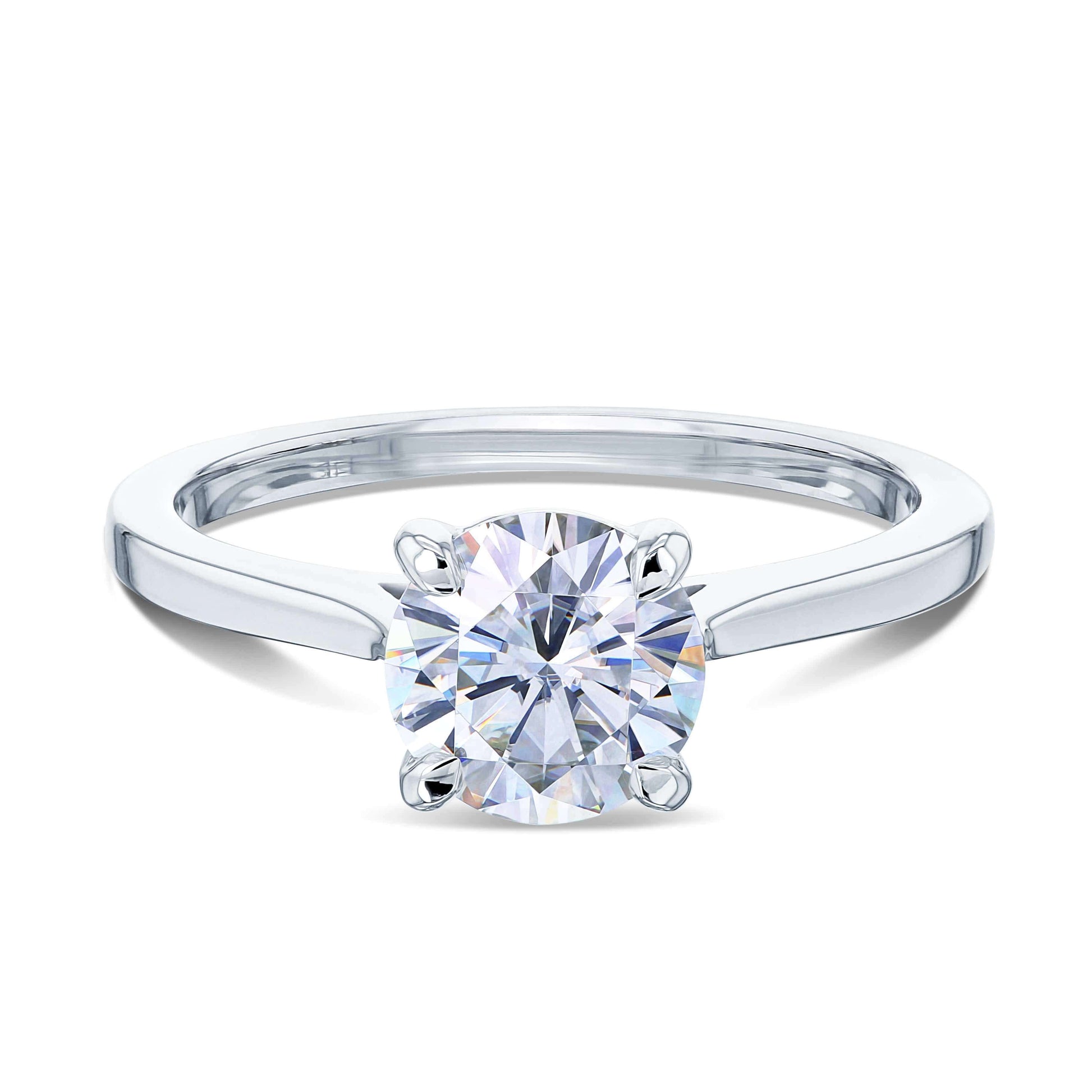 Kobelli 1ct Round Moissanite Solitaire Ring MZ62734R-1E/4W
