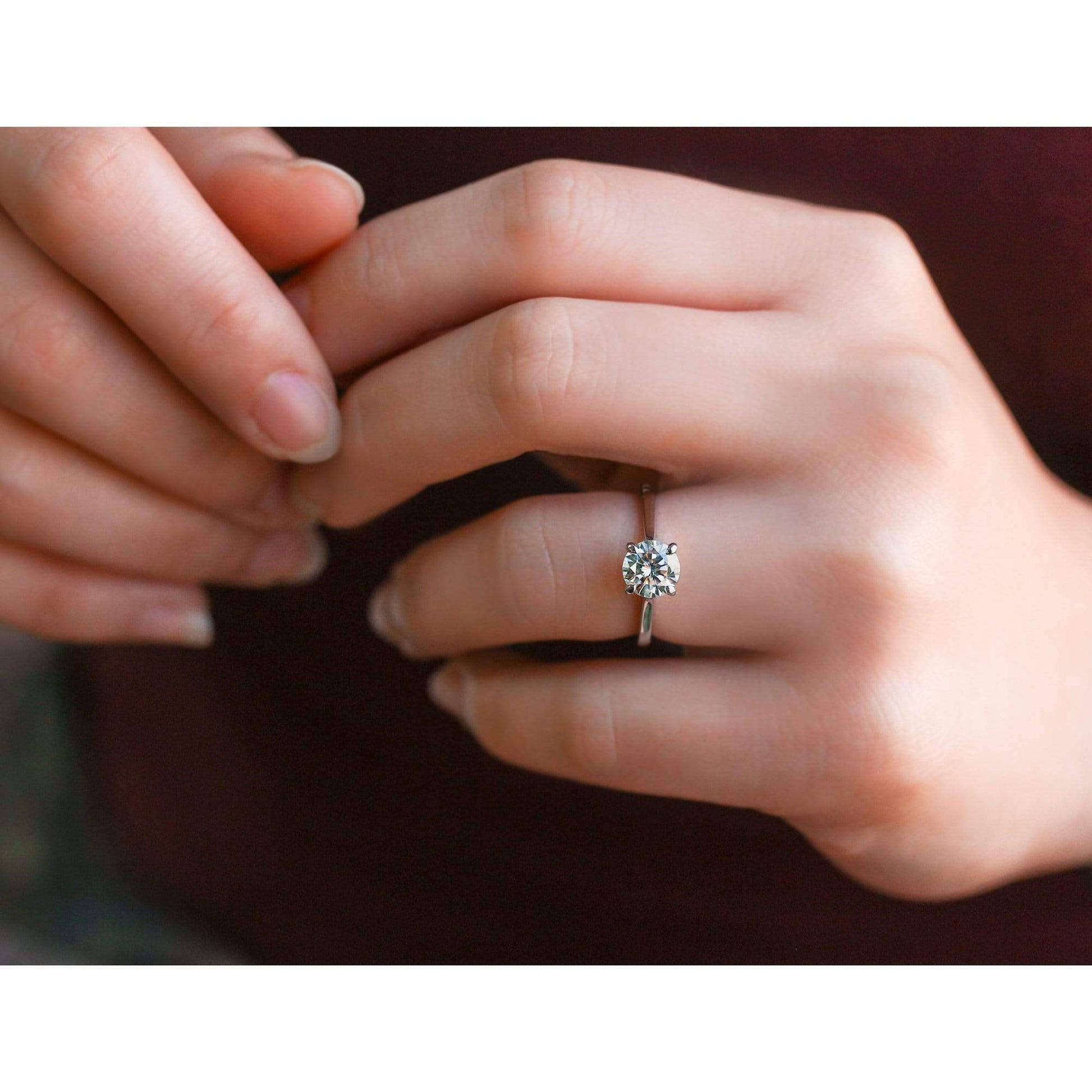 Kobelli 1ct Round Moissanite Solitaire Ring