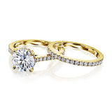 Kobelli 2ct Round Moissanite and 7/8ct TDW Lab Grown Diamond Bridal Set
