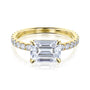 Kobelli Forever One East West Emerald Moissanite Engagement Ring
