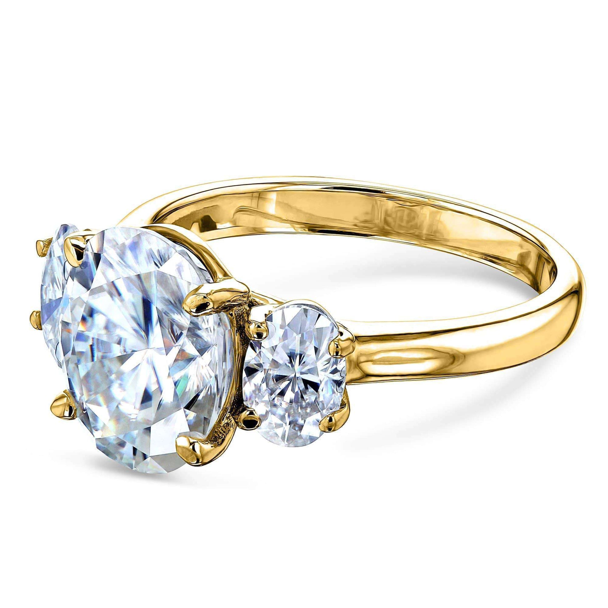 Kobelli The 3 Stone Trellis Oval Ring