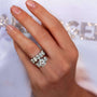 Kobelli The 3 Stone Trellis Oval Ring