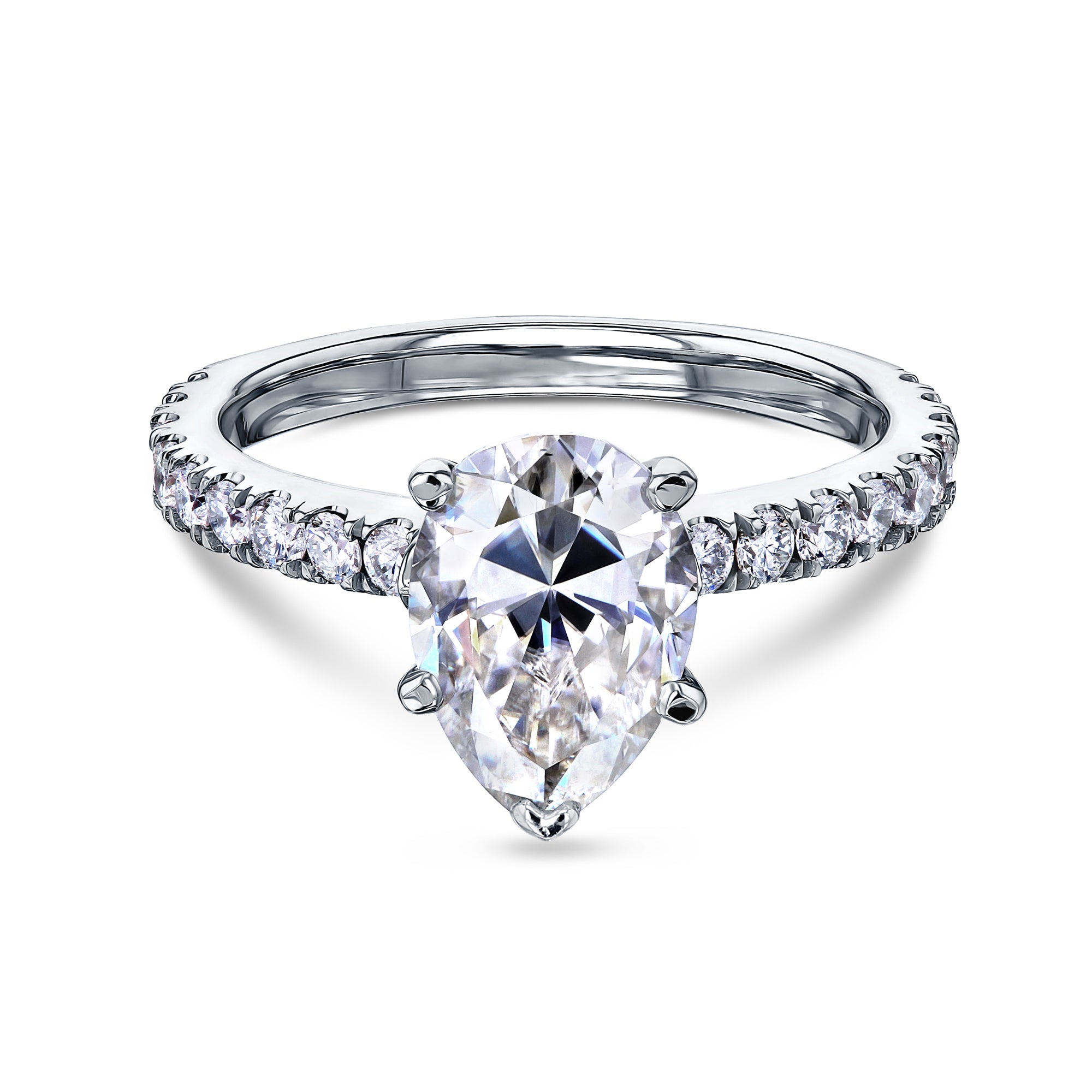 2.5 Carat Moissanite Pear Madison Ring