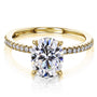 Kobelli 2.1ct Oval Moissanite Slender Diamond Shank Engagement Ring