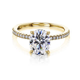 2.2 Carat Moissanite Oval Petite Ring