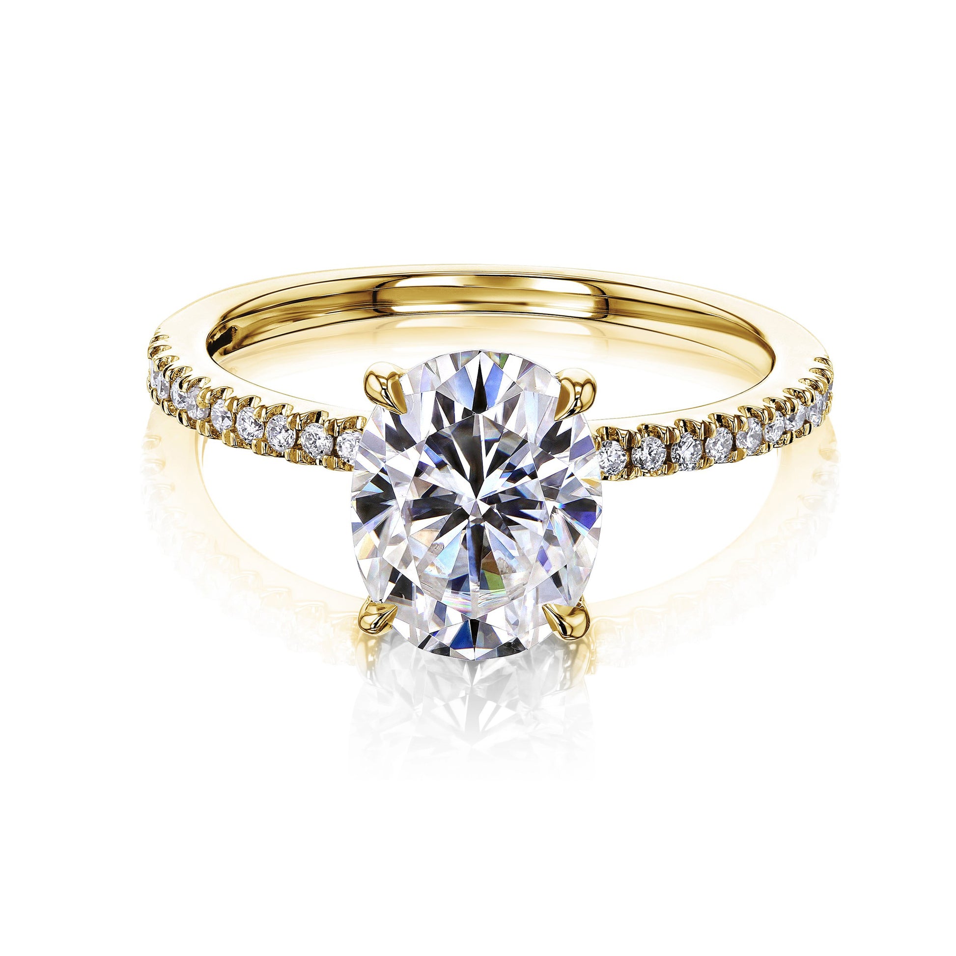 2.2 Carat Moissanite Oval Petite Ring (DEF/VS)