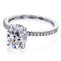 Kobelli 2.1ct Oval Moissanite Slender Diamond Shank Engagement Ring