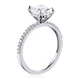 Kobelli 2.1ct Oval Moissanite Slender Diamond Shank Engagement Ring