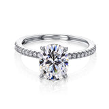 2.2 Carat Moissanite Oval Petite Ring