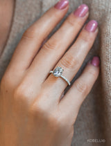 2.2 Carat Moissanite Oval Petite Ring