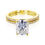 2.95 Carat Moissanite Radiant Petite Bridal Set