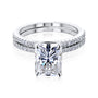 2.95 Carat Moissanite Radiant Petite Bridal Set - Lab Stones