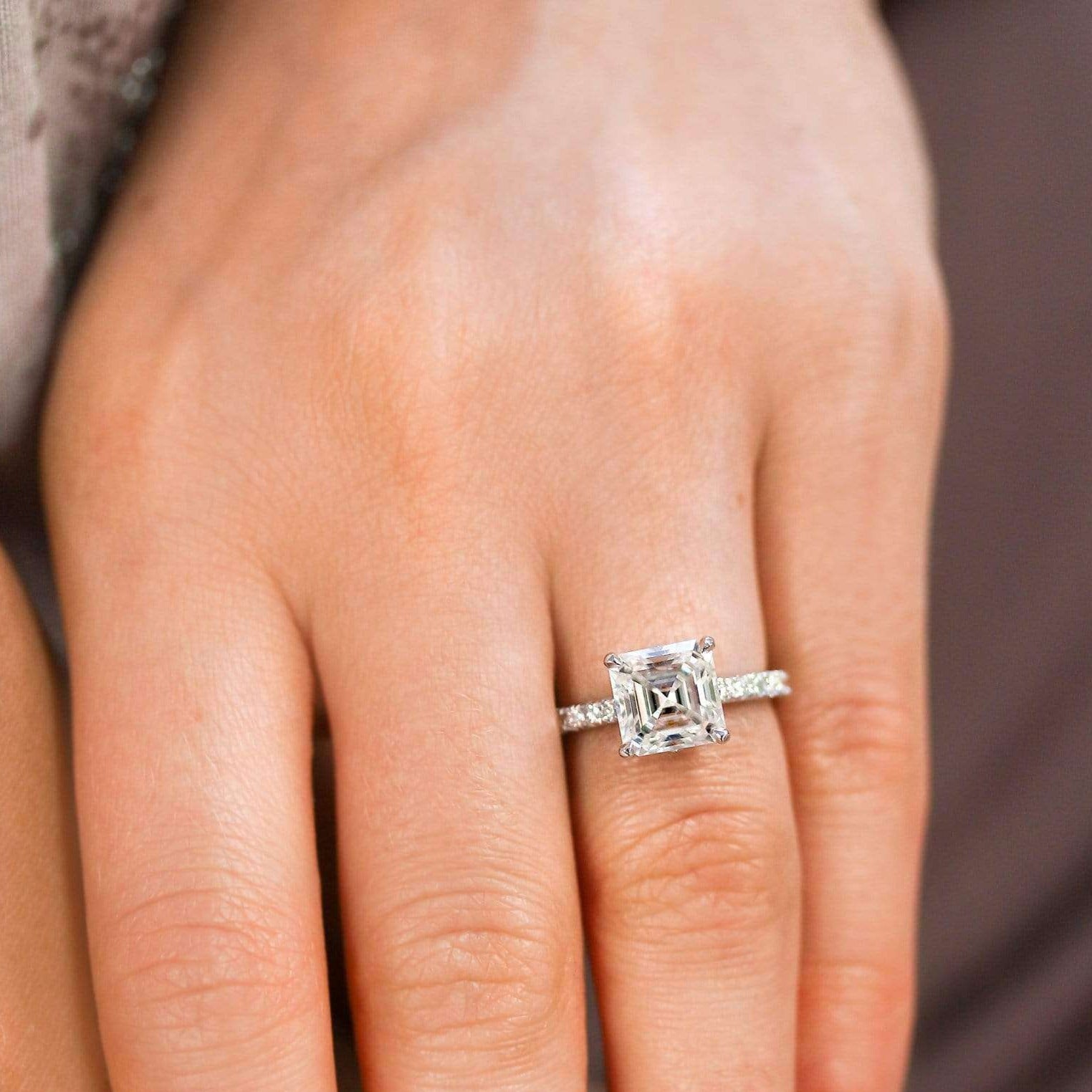 Kobelli 2.2ct Asscher Moissanite Ring