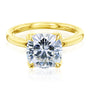 2.8 Carat Moissanite Solitaire Cushion Kyoto Ring