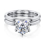 Kobelli 1.5ct Round Moissanite 6-Prong Solitaire Floating Bridal Set