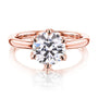 2ct Round-cut Diamond Floating Tulip Solitaire Engagement Ring