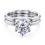 Kobelli 1.9ct Round Moissanite 6-Prong Solitaire Floating Bridal Set