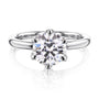 2ct Round-cut Diamond Floating Tulip Solitaire Engagement Ring