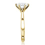 Kobelli 6-Prong Solitaire Plain Solid Gold Band Cathedral Engagement Ring