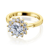 Kobelli Sunflower Himawari Diamond Engagement Ring