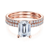 Kobelli 1.75ct Emerald Moissanite and 3/4ct TDW Lab Grown Diamond Bridal Set