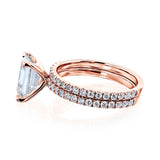 Kobelli 1.75ct Emerald Moissanite and 3/4ct TDW Lab Grown Diamond Bridal Set