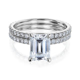 Kobelli 1.75ct Emerald Moissanite and 3/4ct TDW Lab Grown Diamond Bridal Set