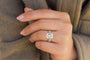 Kobelli Emerald Butterfly Prongs Floating Center Diamond Engagement Ring