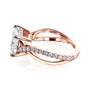 Kobelli 2 Carat Lab-grown Diamond Accented Ribbon Bypass Moissanite Engagement Ring
