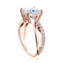 Kobelli 2 Carat Lab-grown Diamond Accented Ribbon Bypass Moissanite Engagement Ring
