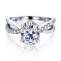 Kobelli Ribbon Bypass Oval Moissanite Engagement Ring