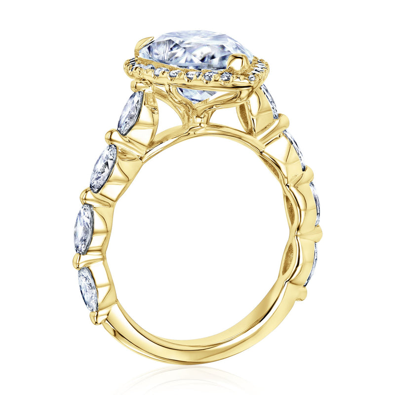 Kobelli The Cristina Pear Moissanite Engagement Ring