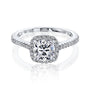 Kobelli Cushion Moissanite Floating Halo Ring