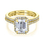 1.75 Carat Moissanite Emerald Capri Bridal Set