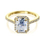 2 Carat Moissanite Radiant Capri Ring